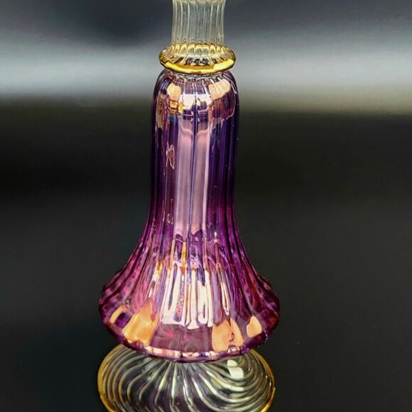 Vintage Egyptian Glass/Crystal Vase - Beautiful - 10.5" Tall - Venetian Style